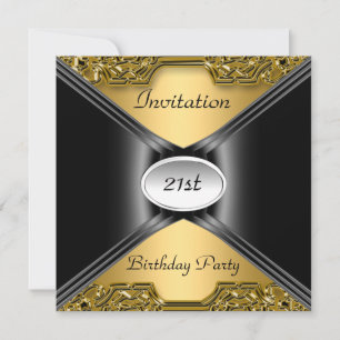 Einladung Umschlag jedes Geburtstags Gold Farbe