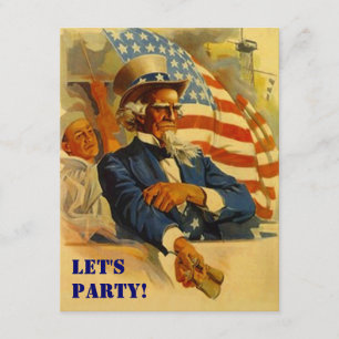 Einladung Uncle Sam Independence Day 4. Juli