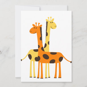 Einladung und Grüße Karte schöne Giraffe