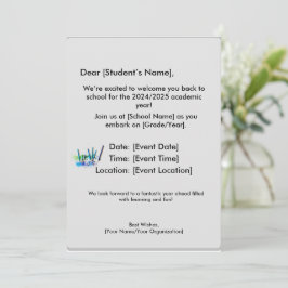 Einladung und Schreibwaren