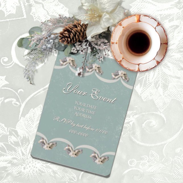 Einladung viktorianischer Blumenteppiche in Grün (Von Creator hochgeladen)