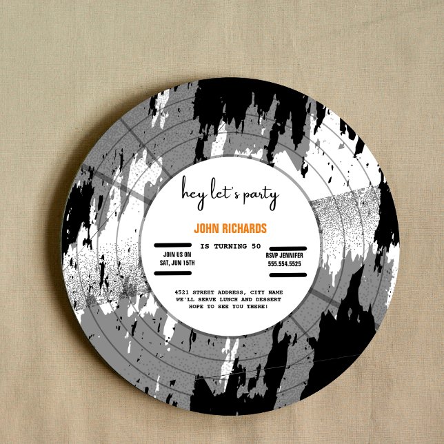 Einladung Vintager Record Birthday (Von Creator hochgeladen)