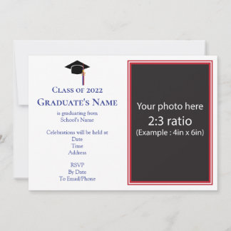 Einladung von Abschlüssen mit Mortarboard (beliebi