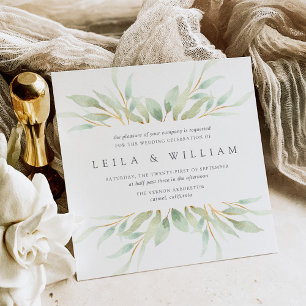 Einladung von Airy Botanical Wedding Platz