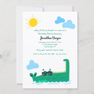 Einladung von Alligator Birthday