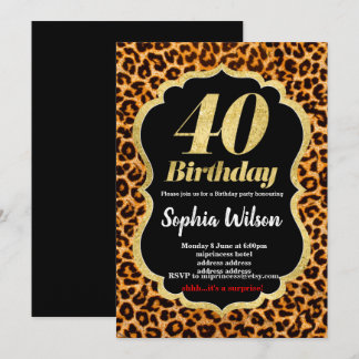 Einladung von Animal Print Leopard