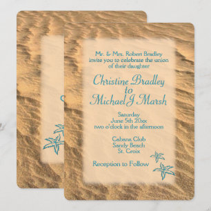 Einladung von aquamarin Sandy Beach zur Hochzeit