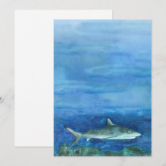 Einladung von Aquarellhai (Vorne/Hinten)