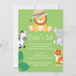 Einladung von Baby Animal Safari