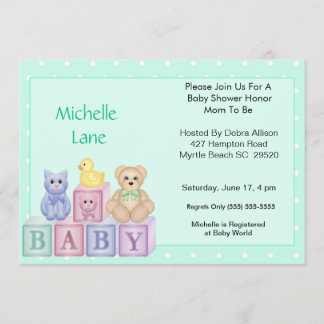 Einladung von Baby Blocks