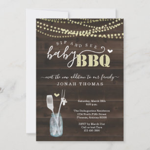 Einladung von Baby GRILLEN - Baby Q Barbeque