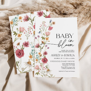 Einladung von Baby in Bloom