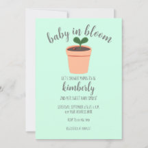 Einladung von Baby in Bloom Baby Dusche