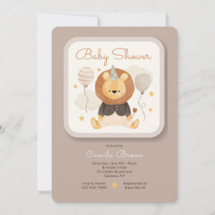 Einladung von Baby Lion Dusche