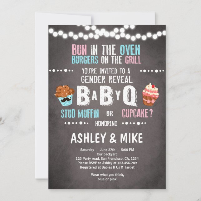 Einladung von BabyQ GRILLEN Couples Shower (Vorderseite)