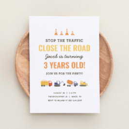 Einladung von Baufahrzeugen zum Geburtstag