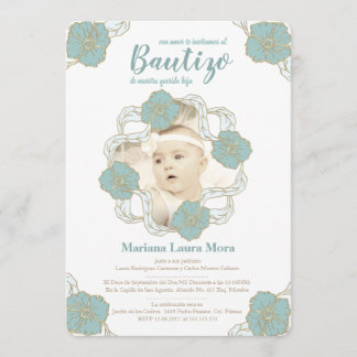 Einladung von Bautizo, Unisex en español