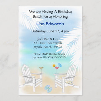 Einladung von Beach Birthday