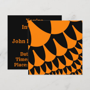 Einladung von benutzerdefinierten Orangenschwarzen