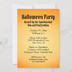 Einladung von Black Cat Halloween-Party