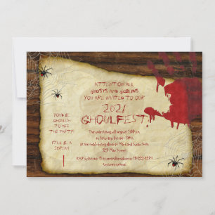 Einladung von Bloody Hand-Halloween-Party