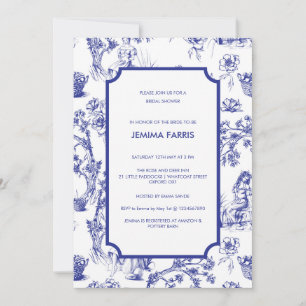 Einladung von Blue and White Toile de Jouy