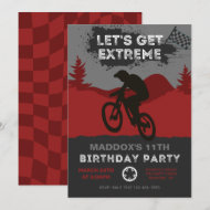 Einladung von BMX zum Geburtstag Fahrradeinladun