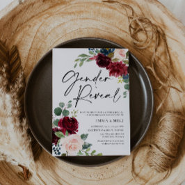 Einladung von Boho Burgundy Blush Gender