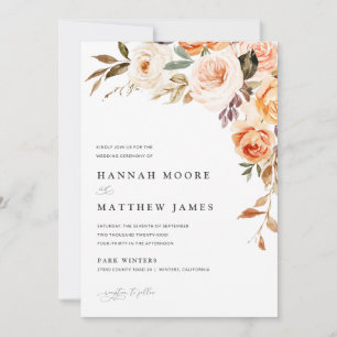 Einladung von Boho Fall Floral Wedding