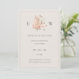 Einladung von Boho Floral Minimalistic Wedding