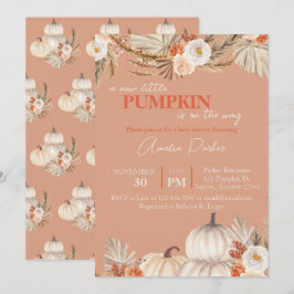 Einladung von Boho Pumpkin Baby Shower