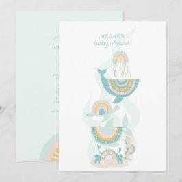 Einladung von Boho Sea Animal Baby Shower