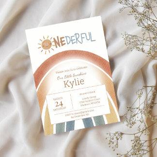 Einladung von Boho Terracotta zum 1. Geburtstag