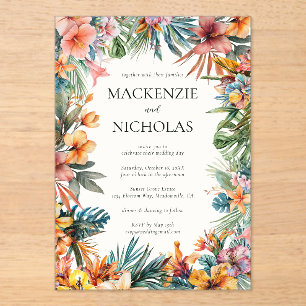 Einladung von Boho Tropical Floral Wedding