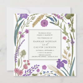 Einladung von Boho Wildblume Hochzeit