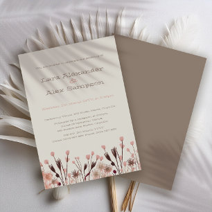 Einladung von Boho Wildblume Hochzeit