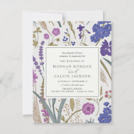 Einladung von Boho Wildblume Hochzeit