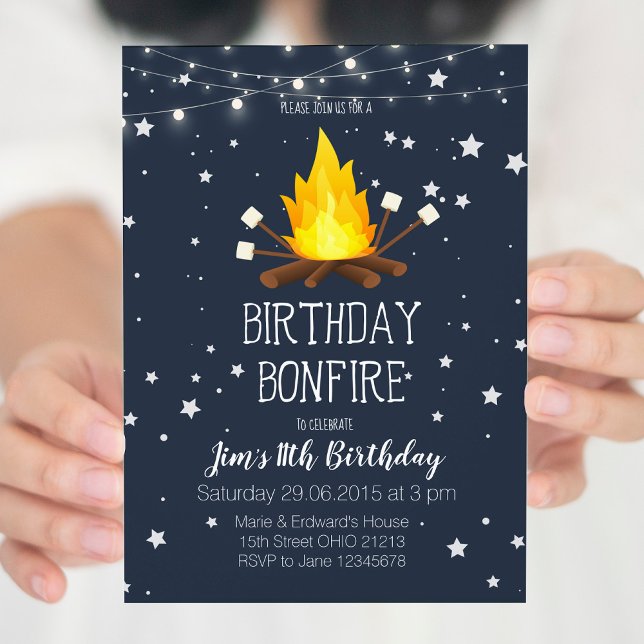 Einladung von Bonfire Birthday (Von Creator hochgeladen)