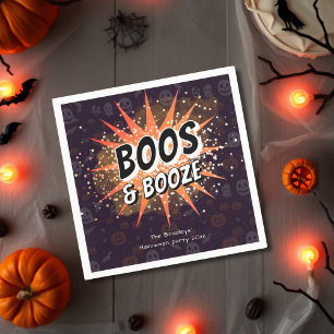Einladung von Boos & Booze Adult Serviette