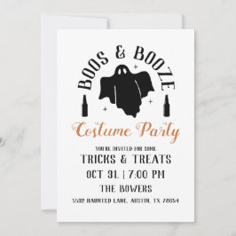 Einladung von Boos & Booze Halloween-Party