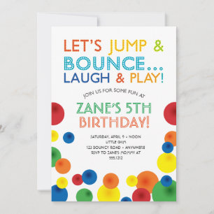 Einladung von Bouncy Ball zum Geburtstag