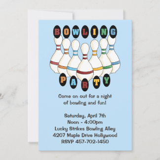 Einladung von Bowling Birthday Party