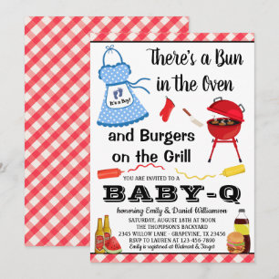 Einladung von Boy GRILLEN Baby Shower