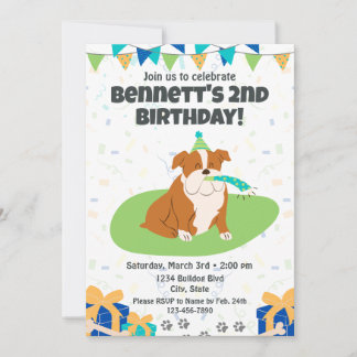 Einladung von Bulldog zum Geburtstag