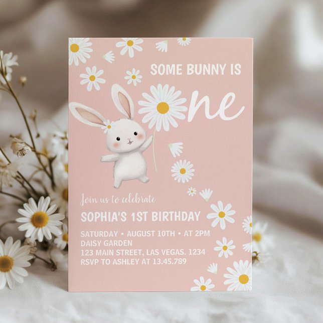 Einladung von Bunny Daisy Girl Birthday Party (Von Creator hochgeladen)