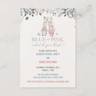 Einladung von Bunny Gender Reveal Baby Shower