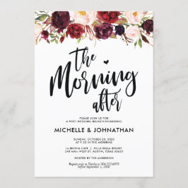 Einladung von Burgundy Floral Post Wedding Brunch