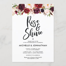 Einladung von Burgundy Floral Post Wedding Brunch