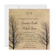 Einladung von Burlap und Birch Posh Hochzeit