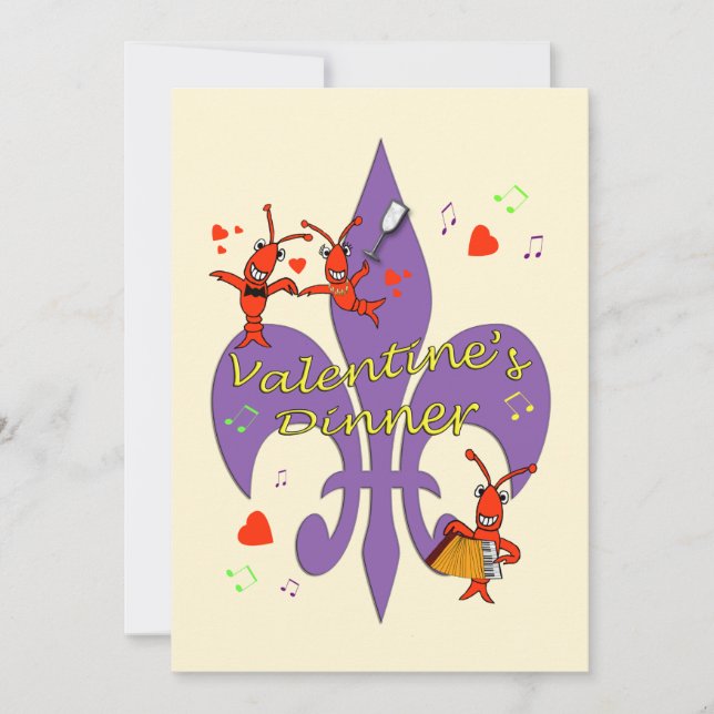 Einladung von Cajun Themed Valentine (Vorderseite)